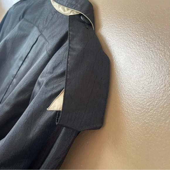 British Mist Vintage Black Rain Trench Coat Size 10 - Picture 12 of 12